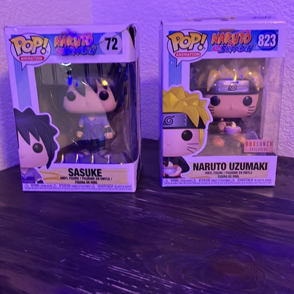 Naruto Uzumaki 823 Funko pop Box Lunch exclusive, and Sasuke 72 Funko pop - Picture 7 of 10